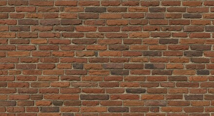 Fototapeta premium A seamless texture of a red brick wall