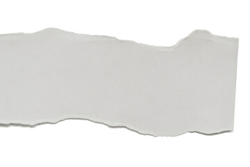  Torn White Paper Strip Isolated on White Background