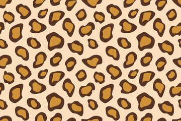 Seamless vector illustration of brown leopard skin texture wallpaper perfect for cafe coffee or animal print design