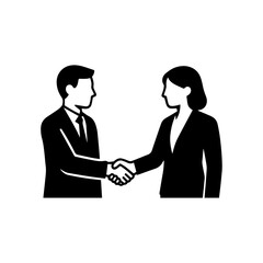 Business handshake vector illustration