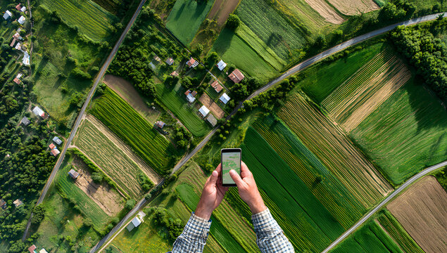 Exploring Rural Landscapes: GPS Navigation and Route Optimization Across Green Fields and Villages