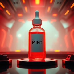 Mint Elixir A Glass Bottle of Refreshing Essential Oil Essence