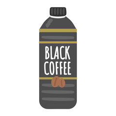 ブラックコーヒー　ペットボトル　イラスト