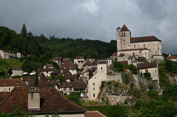 Fototapeta premium à vélo autour de St Cirq Lapopie