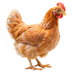 Fototapeta premium A Profile of a Rhode Island Red Hen A Study in Poultry