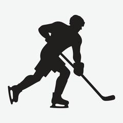 Obraz premium hockey player silhouette