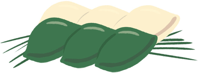 Traditional Korean Songpyeon Rice Cake Illustration