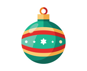 Obraz premium Christmas Ornament Vector Set Illustration for Festive Clipart and Holiday Decoration