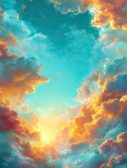 Fototapeta premium Dramatic sky at sunset