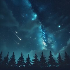 Naklejka premium night sky and stars