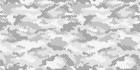 Abstract halftone background. Military camouflage effect dot seamless pattern texture. Dotted background as design element. © cnh