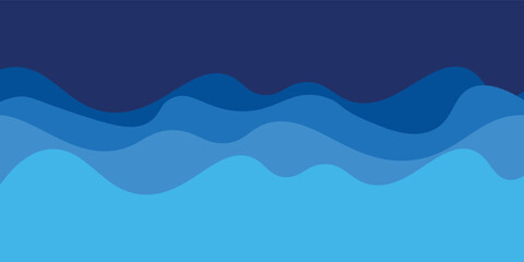 papercut style sea wave pattern background