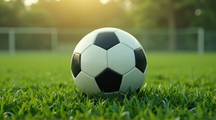 Fototapeta premium soccer ball on grass