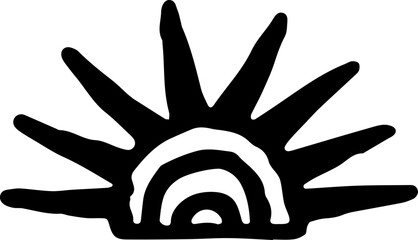 Hand drawn doodle abstract elements,  illustration. figuras ilustradas a mano color negro.