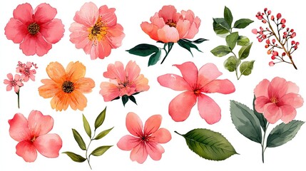 Delicate floral arrangements in soft pinks and oranges