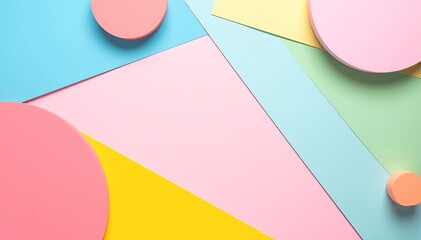 A vibrant background filled with an array of colorful circles and geometric shapes, blending hues of blue, red, yellow, and green in a playful design.