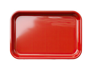 Red rectangular tray, glossy finish (1)