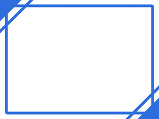  横フレーム２,青枠,デザイン,カード,インフォメーション,三角,メッセージ,伝言,告知,お知らせ,メモ,コメント,広告,シンプル,直線的,囲み,ブルー