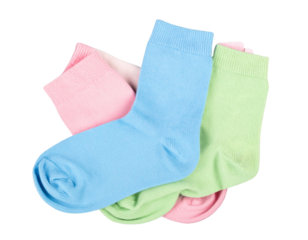  Casual Cotton Socks Triplet, isolated on transparent background