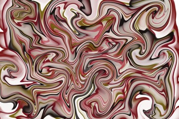 Abstract Fluid Marble Design with Vibrant Red, Gold, and Black Hues