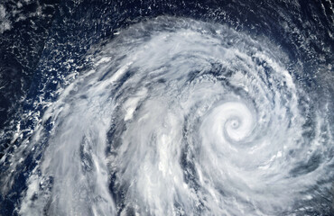 Super Typhoon, tropical storm, cyclone, hurricane, tornado, over ocean. Weather background. Typhoon,  storm, windstorm, superstorm, gale moves to the ground.  Elements of this image furnished by NASA.