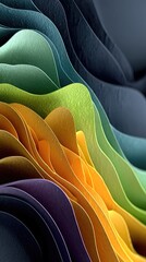 Abstract Colorful Wave Background with Gradient Texture