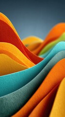 Abstract Colorful Waves Background: Smooth Curved Lines and Vibrant Gradient Texture