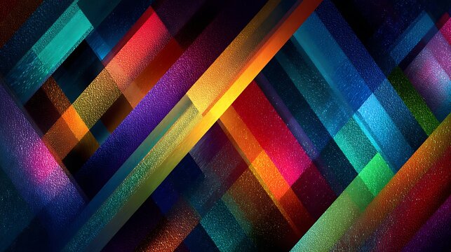 Abstract colorful diagonal stripes pattern isolated on white background