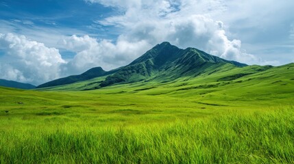 mountain landscape with blue sky high quality image Generative AI 