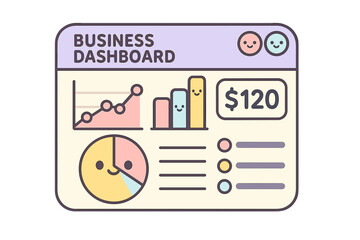 Business dashboard interface with colorful graphs and data visuals digital business dashboard