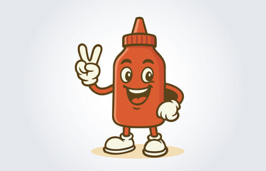 Ketchup Mascot Cartoon Character Template