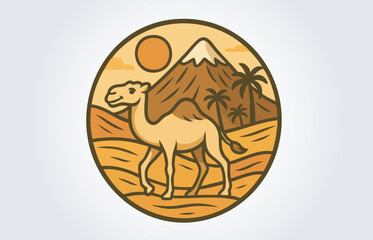 Round Derest Badge Label or Logo Template