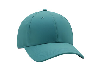 Teal baseball cap isolated on transparent background