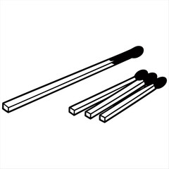 matches isolated on white