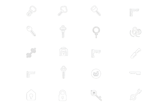 Pixelated keys and lock icons, various styles and shapes - Powered by Adobe