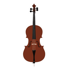 Fototapeta premium Illustration of a cello, a stringed musical instrument, shown in full view against a white background.