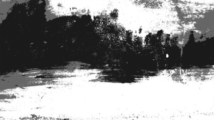 Black and white grunge. Distress overlay texture. Abstract surface dust and rough dirty wall background concept. Worn, brush, weathered effect. frame Vector illustration