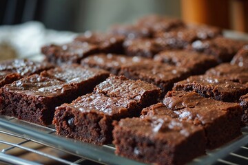 chocolate brownie, chocolate cake