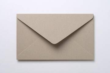 Beige envelope on a white background