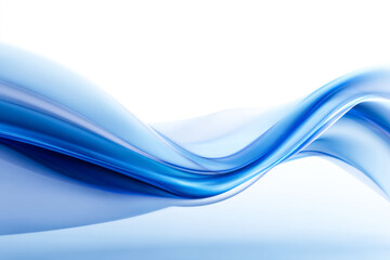 Abstract blue wave design with smooth flowing lines
