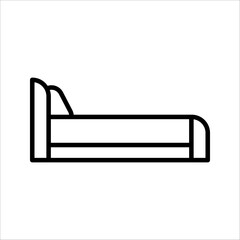 Bed Icon. Symbol isolated white background. vector illustration. color editable.