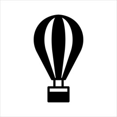 Obraz premium Hot air balloon Icon. Symbol isolated white background. vector illustration. color editable.