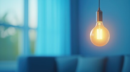 Brightness lightbulb illuminating a reading nook, providing clarity for late night reading.