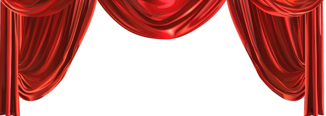 Rich red stage curtains
