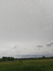 stormy clouds over the field
