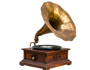 gramophone isolated on white