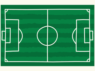 Hand-Drawn Vector Soccer Field Layout