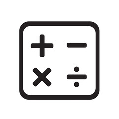Obraz premium Simple calculator icon with basic math operations