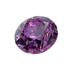 Stunning purple gemstone showcasing intricate facets and vivid color brilliance under soft lighting