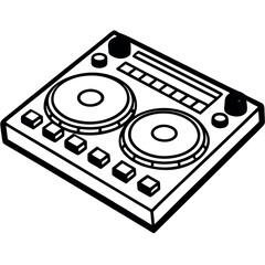 Guitar Pedal on White Background